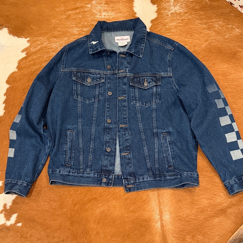 Men's Classic Blue Denim Jacket x Ford Mustang